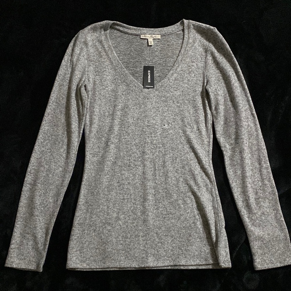 Heathered gray sweater by Express One Eleven